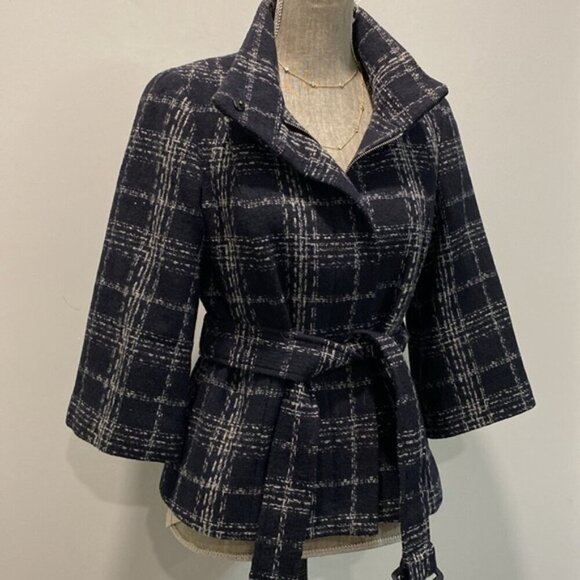 Mossimo Plaid Jacket Blue Wool coat - Picture 2 of 14